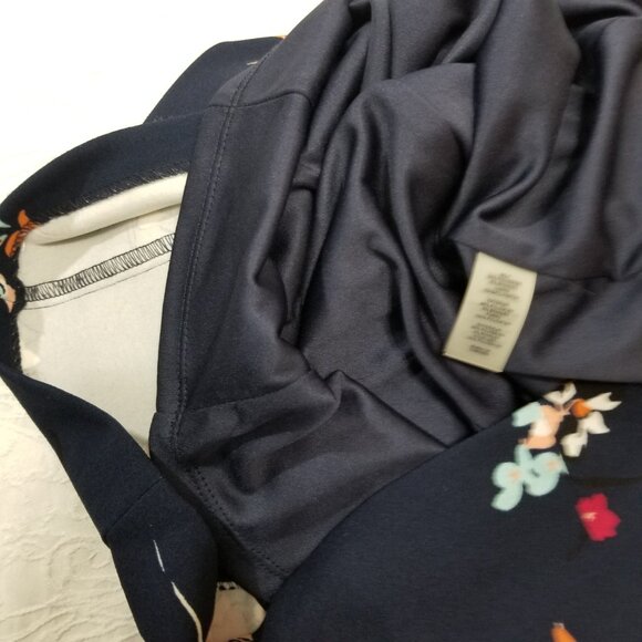 GUESS Strapless Floral Navy Sheath Dress SIZE 4 - Picture 4 of 9